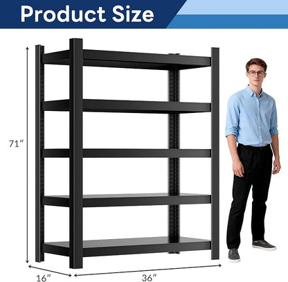 Wanfu Garage Shelving, Adjustable Heavy Duty Storage Shelf Unit，Metal Shelf and - Image 3