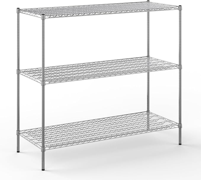 24" Deep x 60" Wide x 54" Height Wire Shelving Kit | 3-Tier | NSF Commercial by Regal+Altair