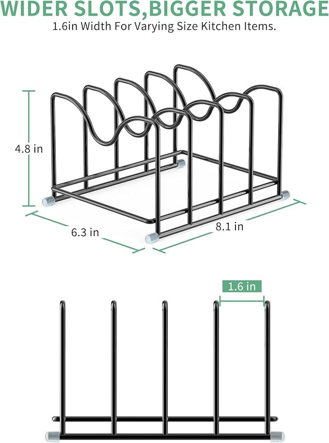 Pot Lid Organizer Rack, 1.6in Wide Cutting Board Organizer - Image 2