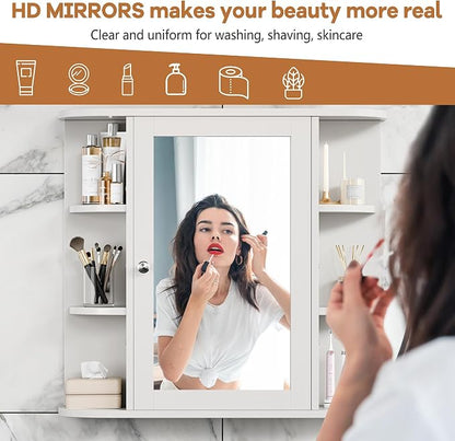 Bathroom Medicine Cabinet, Bathroom Mirror Cabinet Wall Mounted - Image 4