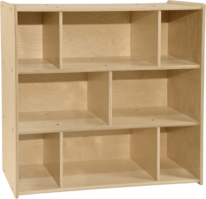 Contender - Birch 8 Cubby Storage Unit, Kids Toy and Books Organizer by Contender