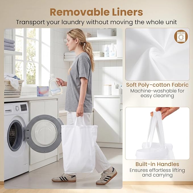 Giantex Laundry Hamper Sorter 3 Section - Image 6
