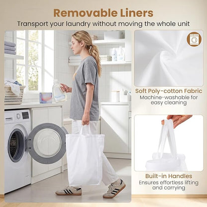 Giantex Laundry Hamper Sorter 3 Section - Image 6