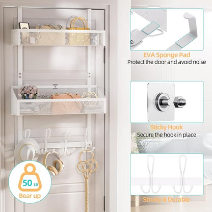 12-Hook Over Door Organizer - Image 2