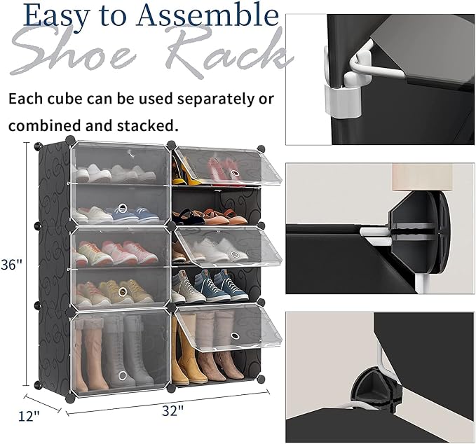Aeitc 100 Pair Shoe Rack Organizer - Image 3