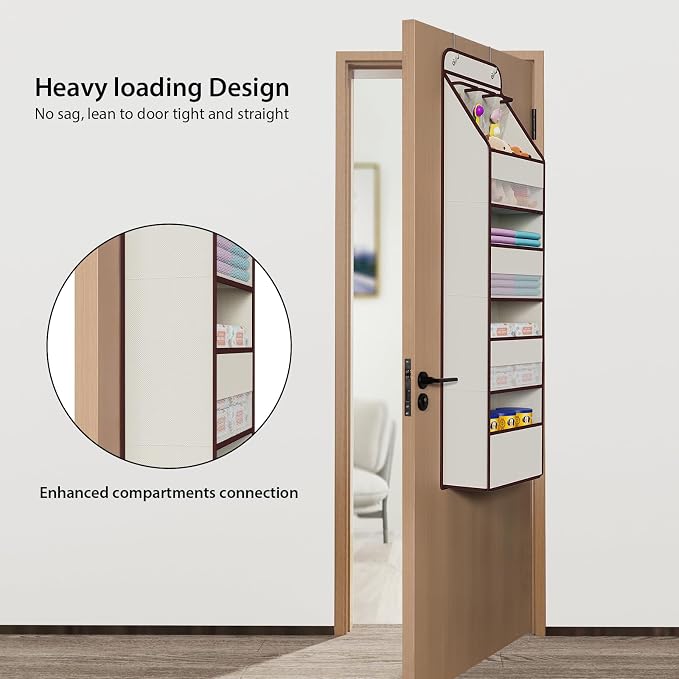 Univivi 5-Shelf Fabric Door Storage Over Door Hanging Organizer - Image 2