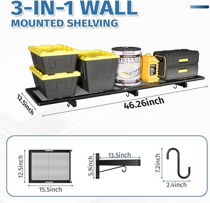 2 Pack Garage Wall Shelving, Heavy Duty Garage Storage Rack - Image 2