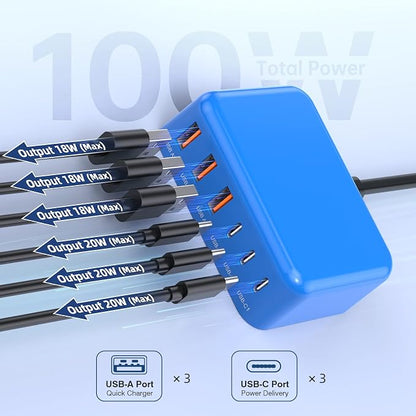 6 in 1 USB Charger, 50% Smaller Charging Station - Image 7