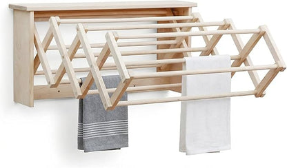 Pennsylvania Woodworks Extra Large Wall Clothes Drying Rack ~ Heavy Duty Solid by PennsylvaniaWoodworks