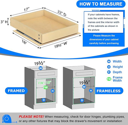 WelFurGeer Soft Close Pull Out Cabinet Organizer, Space-Saving Cabinet Organizer - Image 3