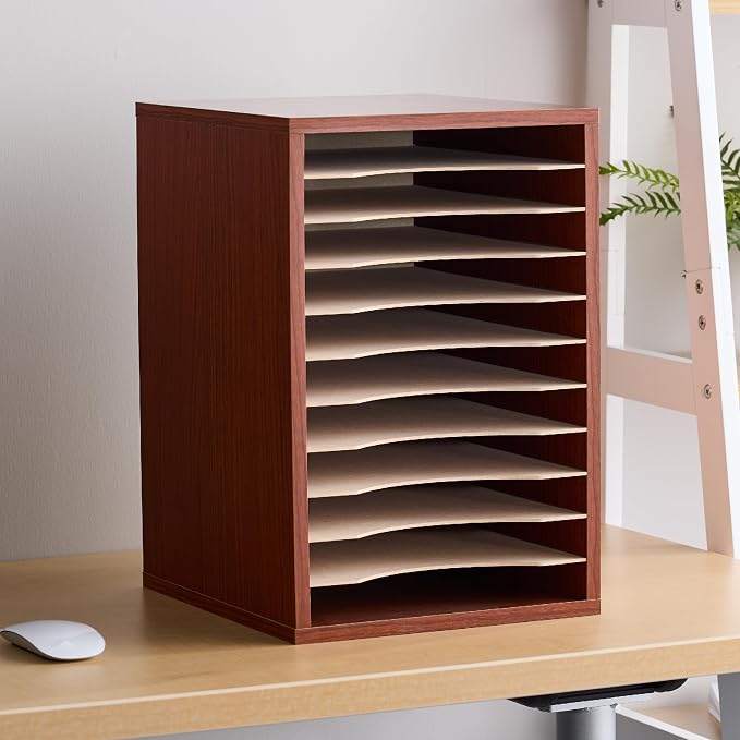 Safco Vertical Literature Organizer, 11 Compartments, Office and Classroom - Image 5