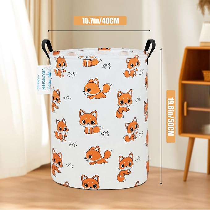 LANGYASHAN Laundry Basket Canvas Fabric Collapsible Organizer Basket - Image 2