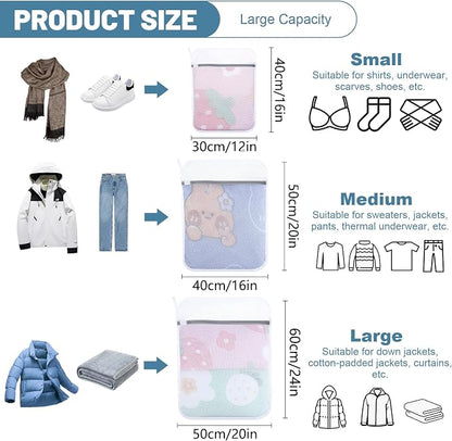Dntorx 3 PCS Durable Honeycomb Mesh Laundry Bags - Image 2