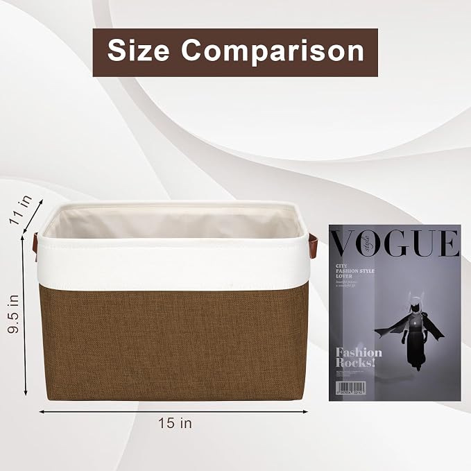 Storage Bins Large Fabric Storage Baskets - Image 3