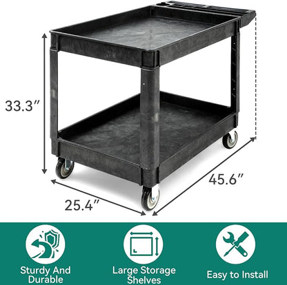 YITAHOME Utility Cart on Wheels, 550 lbs Capacity, 45 x 25 Inch Rolling Work - Image 2