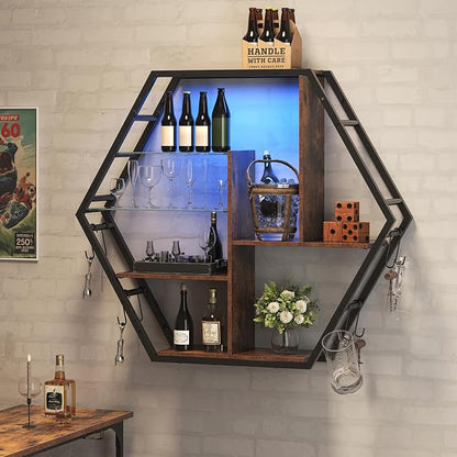 Saudism Floating Shelves with Lights, Led Shelves - Image 6