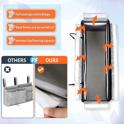 Loghot Bedside Caddy/Bedside Storage Bag Hanging Organizer - Image 5