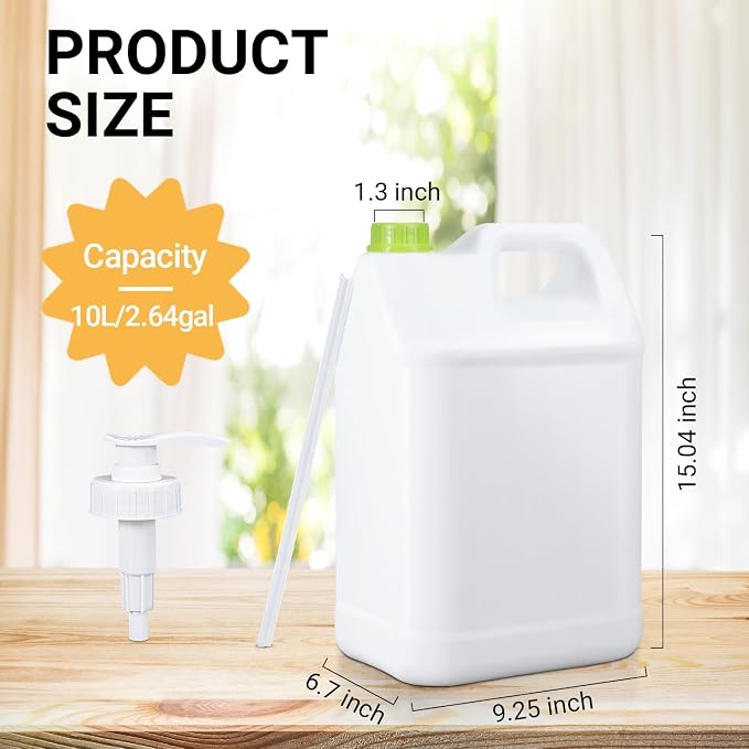 Plastic F-Style Jug Reusable Food-Safe, Heavy-Duty HDPE Containers - Image 4