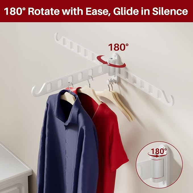 Wall Mounted Drying Rack 1 Pack, Foldable Laundry Drying Rack - Image 3