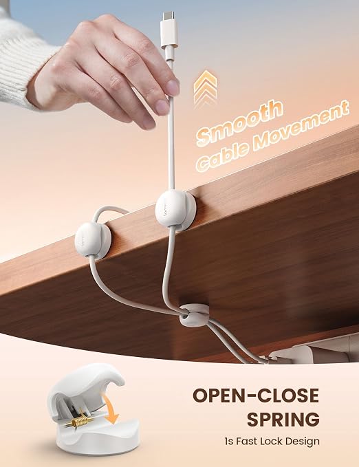 Lamicall Spring Cord Organizer, Office Desk Accessories - Image 6