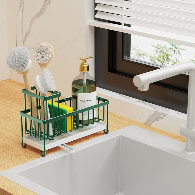 Cisily Sponge Holder for Kitchen Sink, Sink Caddy Organizer - Image 6