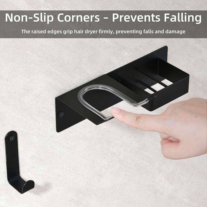 Hair Dryer and Straightener Holder, Upgraded Hair Straightener Holder - Image 4