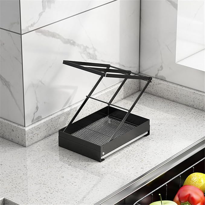 Collapsible Sink Holder Kitchen Tool Organizer Drain Tray - Image 4