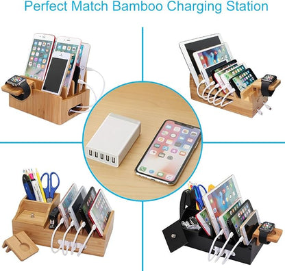Desktop 5 Port USB Wall Charger 40W 8A, USB Hub Charging Station - Image 3