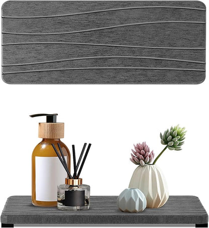 2PCS Water Absorbing Stone Tray, Fast Drying Stone Sink Tray, Water Absorbent by Unknown