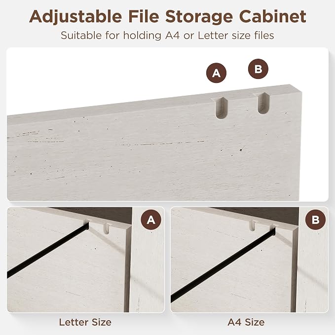 Halitaa 43.31” Farmhouse File Cabinet - Image 5