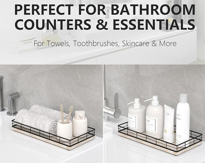 Toilet Paper Basket Organizer – Ash Wood Toilet Tank Tray - Image 4
