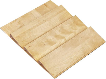 Rev-A-Shelf 3-Tier Wood Trim-to-Custom-Fit Spice Rack Drawer Insert, Maple by Rev-A-Shelf
