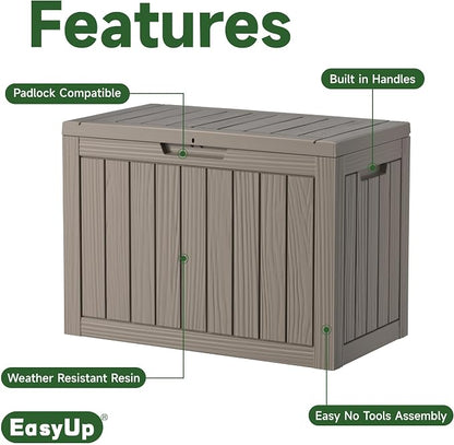 EasyUp 50 Gallon Outdoor Storage Box, Outdoor Deck Boxes - Image 4