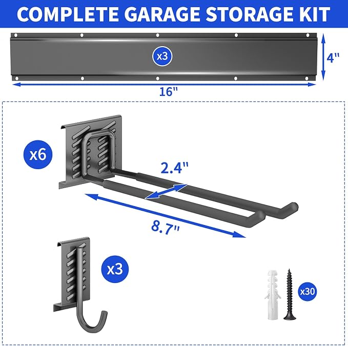 Garden Tool Organizer Wall Mount, 48inch Heavy Duty Garden Tool organizer - Image 7
