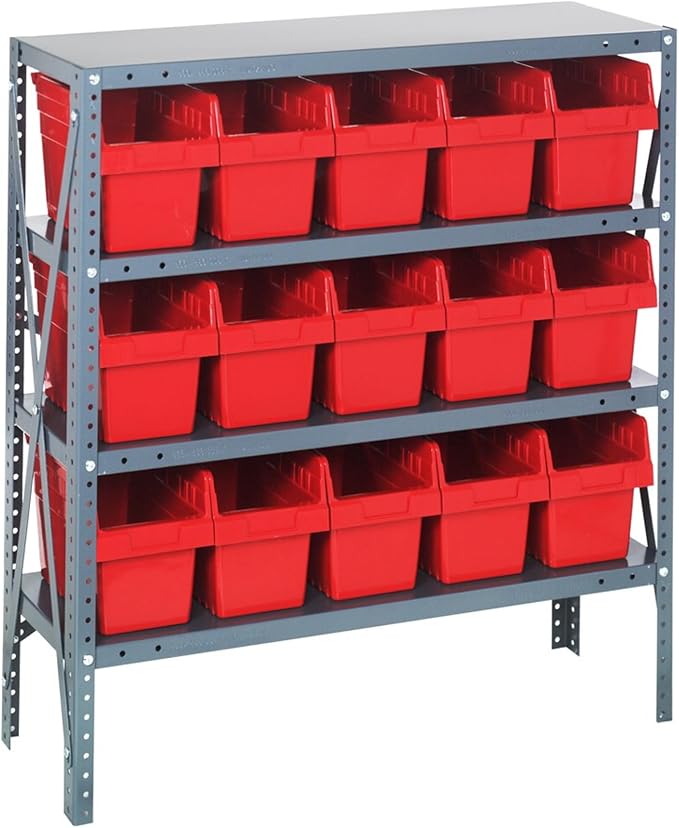 Quantum Storage Systems 1839-SB804RD Solid Heavy Duty 4 Shelves 15 Store-MAX by QuantumStorageSystems