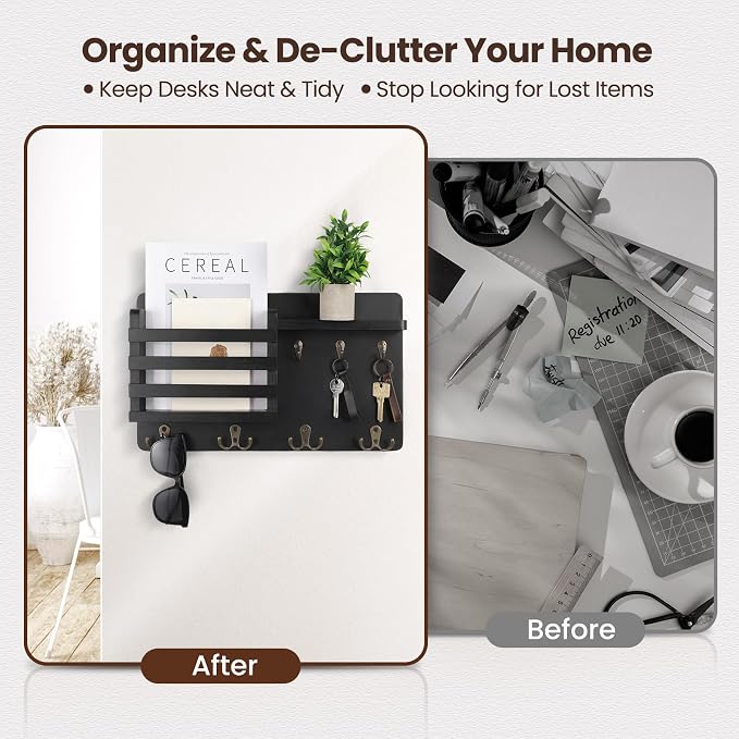 Nekon Mail Holder for Wall Mail Organizer - Image 2