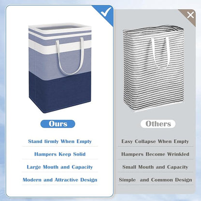 BlissTotes 3-Pack Laundry Basket, Freestanding＆Waterproof Laundry Hamper - Image 3
