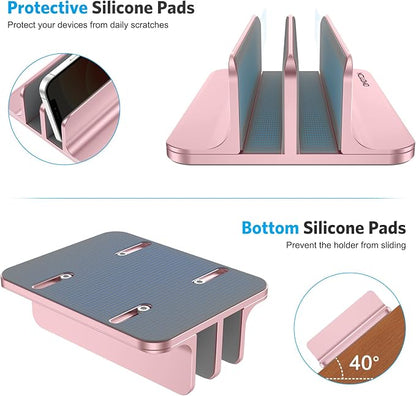 OMOTON Vertical Laptop Stand, Desktop Aluminum Mac Book Stand - Image 6