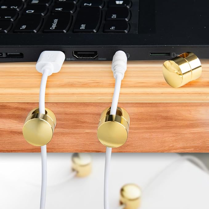 3 Sets Charger Holders for Cords, Adhesive Metal Cord Clips, Cable Management - Image 6