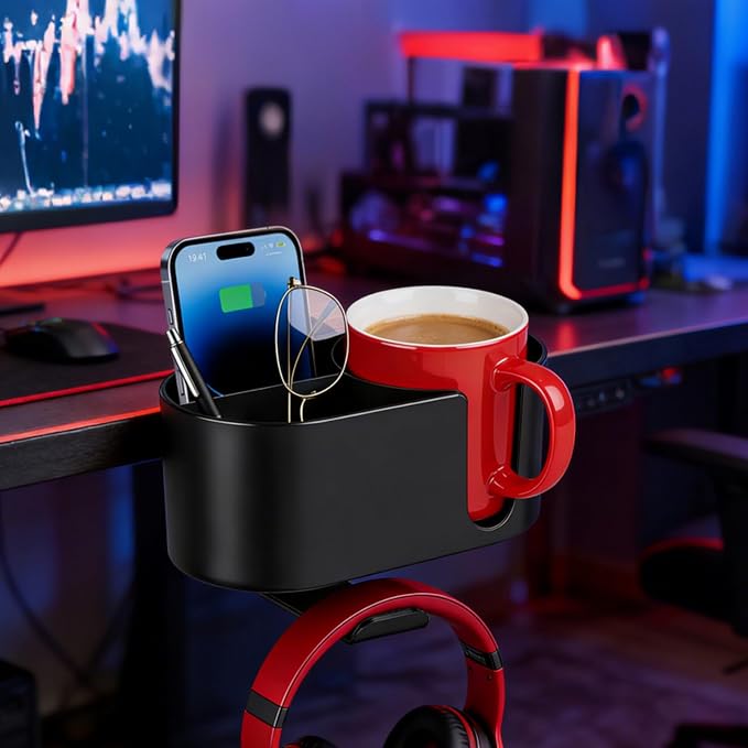 MYITYARD 4 in 1 Desk Cup Holder, Clamp On Drink Holder - Image 8