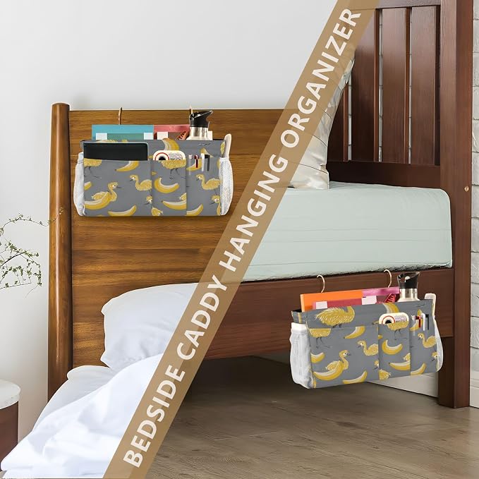 Bedside Hanging Storage Basket Hanging Bed Organizer Storage Bag - Image 7