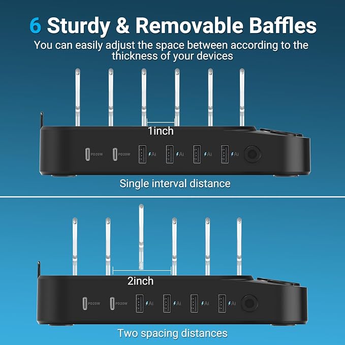 Catlyn Charging Station for Multiple Devices, 8 Port Charger Stations - Image 6