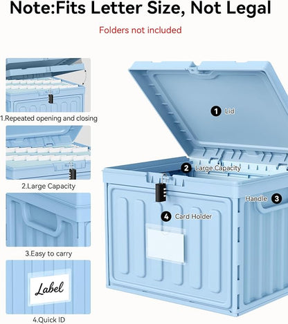 Lockable Stackable Plastic File Box - Image 7