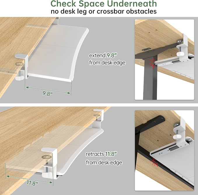 Extra Large Keyboard Tray Under Desk - Image 5