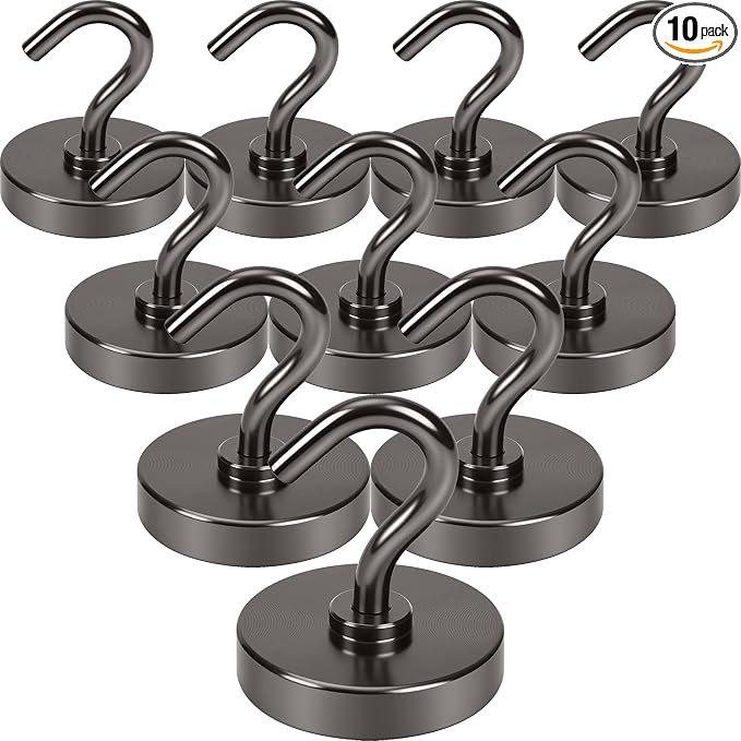 Neosmuk Magnetic Hooks, Heavy Duty 85lb+ Strong Magnet Hook by Neosmuk