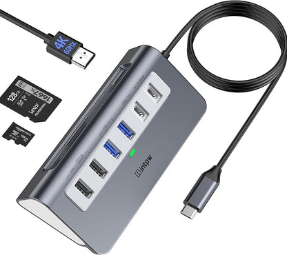 intpw USB C Hub, P9 USB C Hub Multiport Adapter by intpw