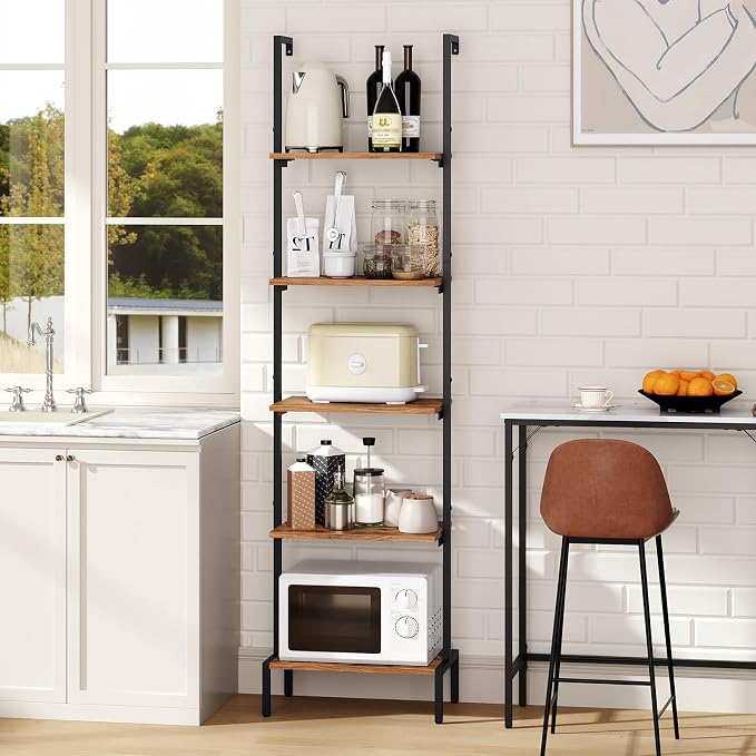 Ladder Shelf, 5-Tier Bookshelf, Ladder Bookcase - Image 4
