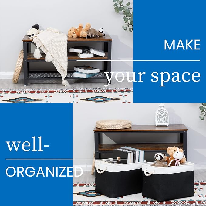 Bidtakay Black Storage Bins Storage Baskets - Image 4