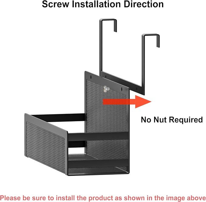 Hanging Bathroom Baskets Fine Mesh Wire Storage Basket Over Cabinet Door - Image 3