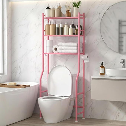 GloTika 3-Tier Over Toilet Storage, 150lb Capacity, Carbon Steel, Freestanding by QualityHomewareTimlessComfort